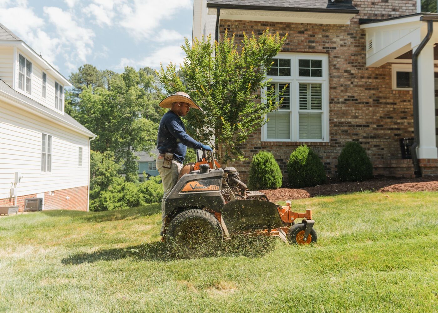 Estate property and lawn